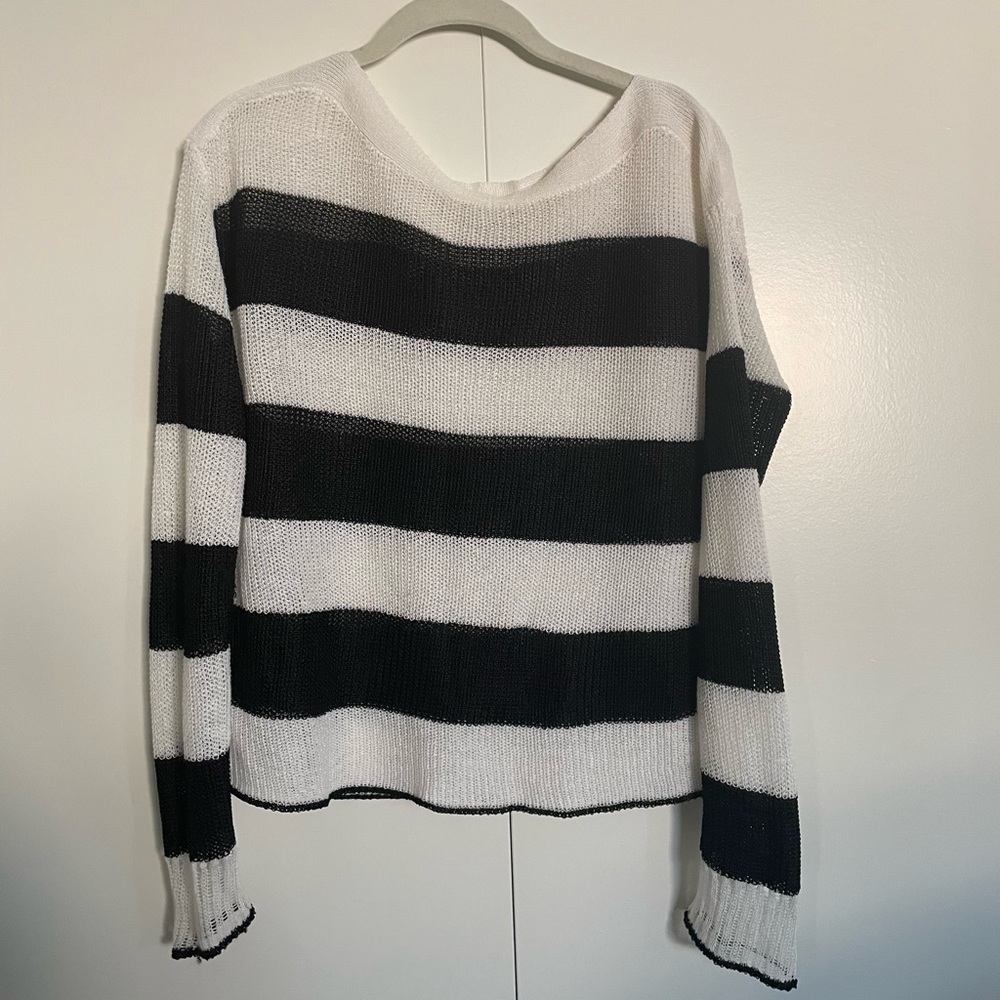 RAG & BONE x REVOLVE Allie Boatneck Striped Sweater Linen Size Small